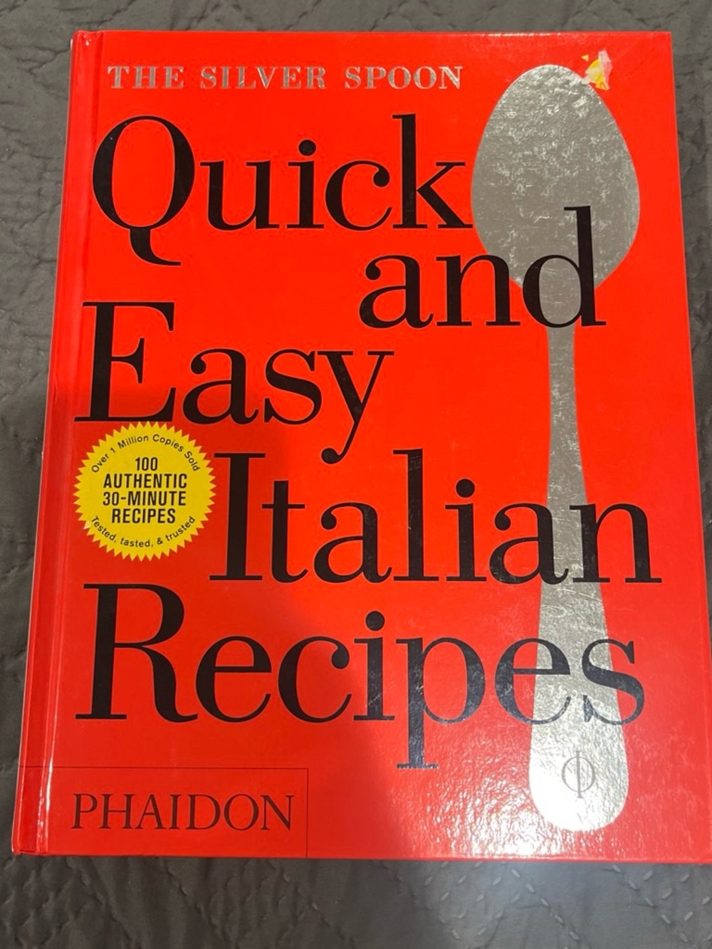 Phaidon Quick and Easy Italian Recipes - Red Cover with Silver Spoon
